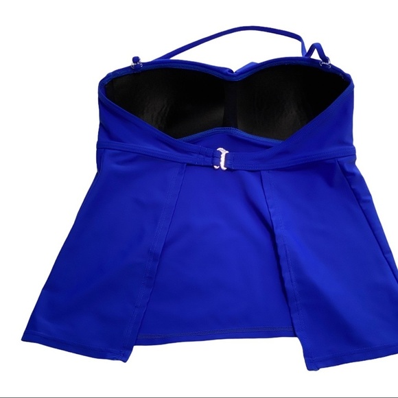Hula Honey Cobalt Blue Tankini Top Size Small - Picture 5 of 6